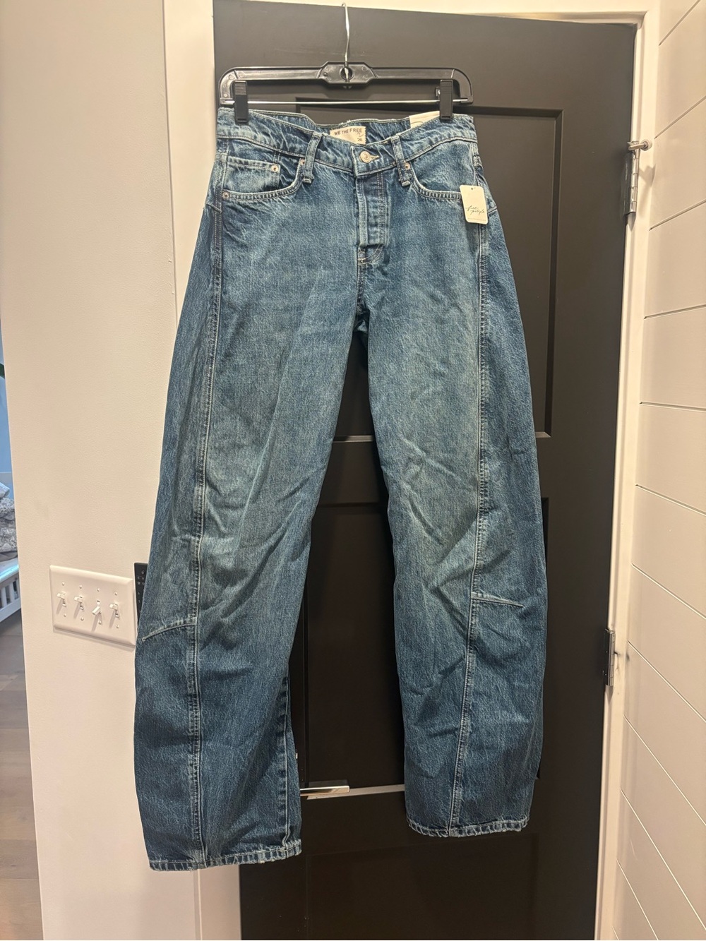 Free People We The Free Fable Low Rise Twisted Bowed Jeans 26 Heartsong NWT - Picture 9 of 16